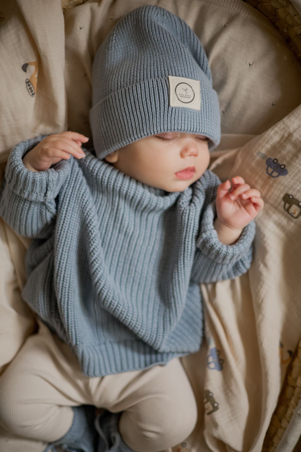 Strickpullover DUSTY BLUE (1-2y)